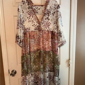 Floral Patchwork Maxi Dress